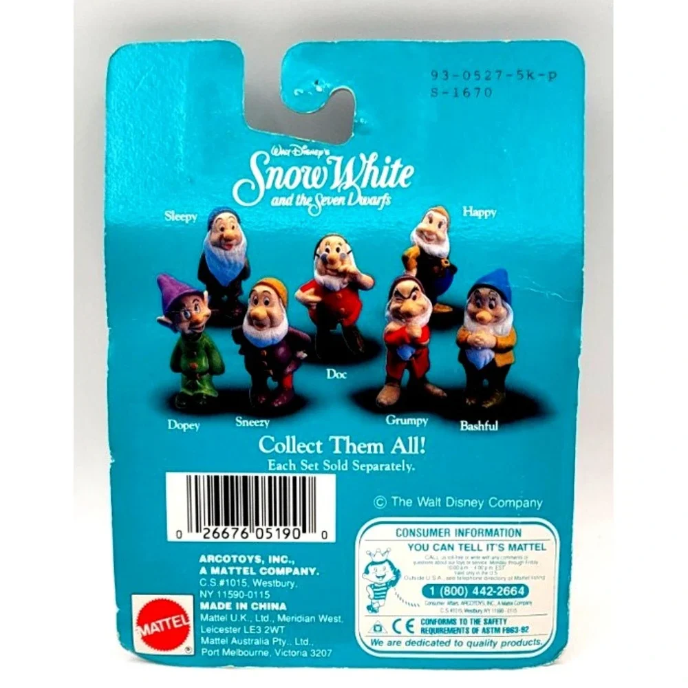 1998‎ Disney  Doc & Bashful Figures Snow White & the Seven Dwarfs Mattel SEALED